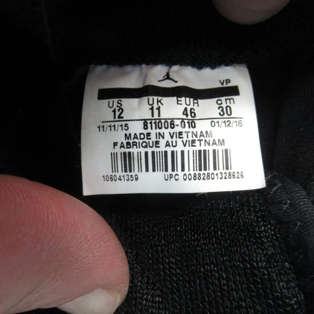 Jordan 30 Black Cat Sneaker Mens 12 Anthracite‎ Basketball Jumpman Nike Air